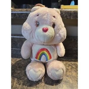 VTG Original Care Bear 1983 KENNER 13" CHEER‎ BEAR Plush Pink Rainbow
